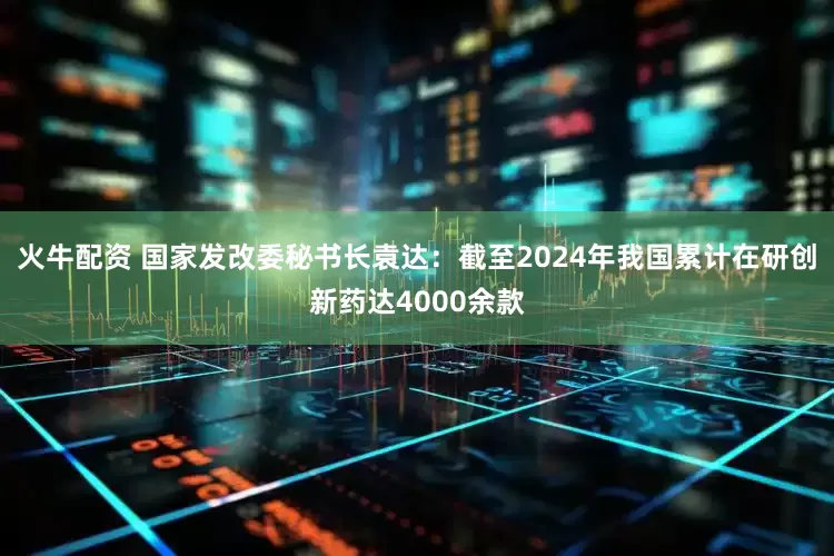 火牛配资 国家发改委秘书长袁达：截至2024年我国累计在研创新药达4000余款